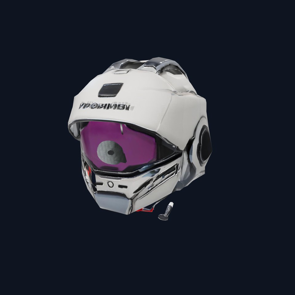 Futuristic Motorcycle Helmet Model Pack